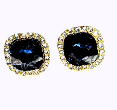 Crafturaa Navy Blue Stud Earrings for women and girls Alloy Stud Earring