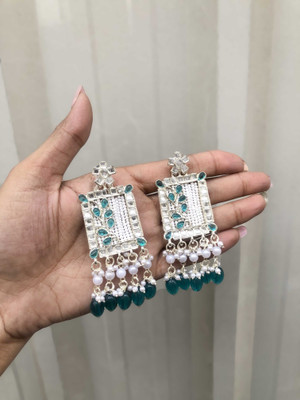 Dressberry Pack of 1 Gold Earring for Women & Girls Diamond Brass Drops & Danglers