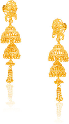 Raj And Deb Traditional Tample Earring Collection For Women Brass Jhumki Earring
