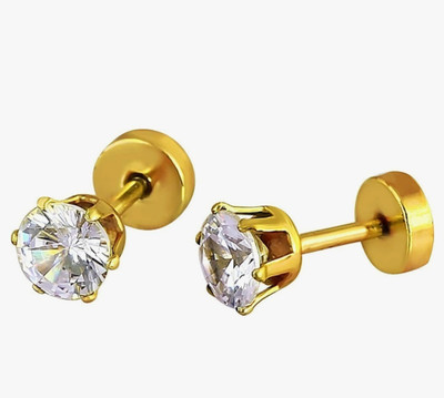 house of common STYLISH STUDS Zircon Brass Stud Earring