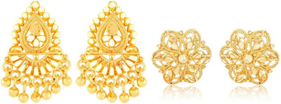 VIGHNAHARTA Stud Earring Combo set Women and Girls 2 Pair [VFJ1920-1113ERG] Alloy Clip-on Earring, Jhumki Earring