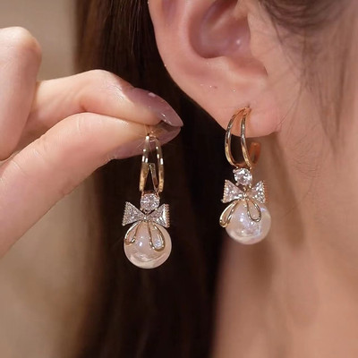 MAHADEV CREATION Bowknot Colorful Stud Earrings For Women Crystal Alloy Stud Earring