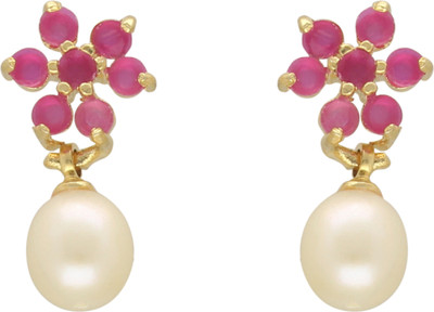 Sri Jagdamba Pearls Haarshini Pearl Earrings Pearl Stone Stud Earring