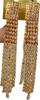 KIMY Maangtika with Earring Set for Women Studded Traditional Jewelry -SS28-28AM-21 Alloy Earring Set
