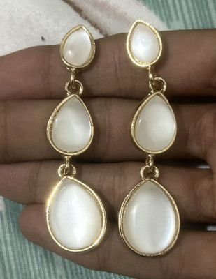 Keshav Trends Earring Pearl Alloy Hoop Earring