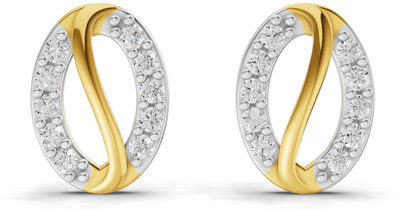 Sparq Certified Lab Grown Diamond & BIS Hallmark Gold Plated Sterling Silver Stud Earring