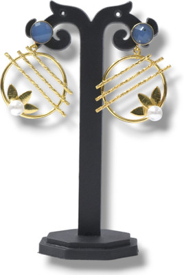 JHUMKARANI 18k Gold Plated Round Shape Designer Brass Jhumki Earring