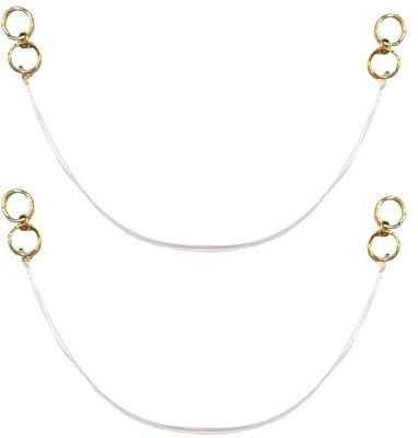 ARISTAL Jewellery Gold Plated Invisible Transparent Stretchable Heavy Earrings Support Ear Chain Brass Ear Thread