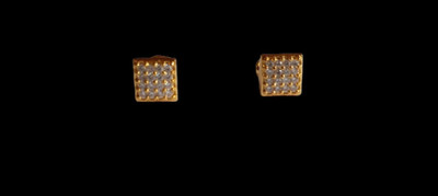 VividHoor Square Earring White Zircon Stainless Steel Stud Earring