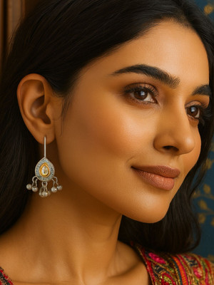 Digital Dress Room Dangler Afghani Jhumka Earrings Drop Designs With Ghungroo Brass Drops & Danglers