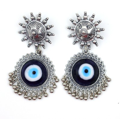 Store_of_arts (pp creations) Evil Eye party wear earrings for women Beads Metal Drops & Danglers