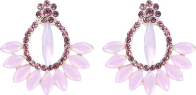 sunhari jewels Design315 Pink Alloy Drops & Danglers