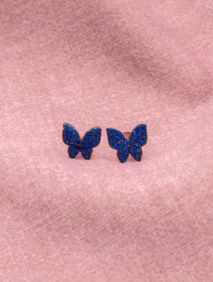 SILMORA Stylish Korean Butterfly Earrings Sterling Silver Stud Earring