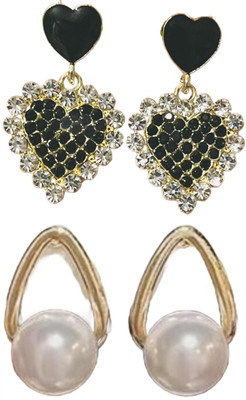 JassaJewelry Korean Elegant Stud Earrings for Girls and Women Alloy Stud Earring