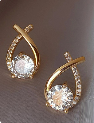 JRISSY Crystal Diamond Studs for Women & Girls, Jewellery for Women Alloy Earring Set, Drops & Danglers