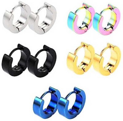 MEENAZ Earrings for boys men girls women golden black bali silver ear rings combo gents Alloy, Brass, Copper, Metal, Stainless Steel, Sterling Silver Clip-on Earring, Stud Earring, Tunnel Earring, Earring Set, Hoop Earring