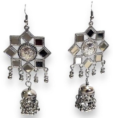 ZIVA Partywear Earring , Rajkot,Partywear earings for girls women Black Diamond German Silver Jhumki Earring