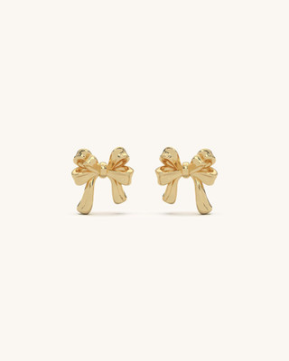SHAYN Mini Ribbon Studs Sterling Silver Stud Earring