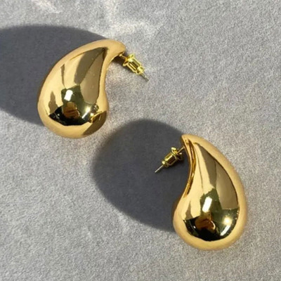 Fashion Fusion Gold Plated Women's Fashion Water Drop Earring For Women & Girls Alloy Stud Earring