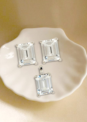 VEDNINE LISA Cubic Zirconia Silver Earring Set