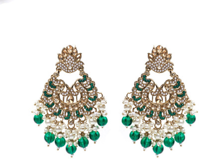 Zarmar fashion AFGANI STYLISH CHANDBALI DROP EARRINGS Beads Alloy Chandbali Earring