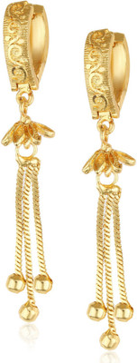 MEHAK CREATION Filigree work Gold Plated alloy Hoop Earring Clip on fancy drop Bali Brass Drops & Danglers