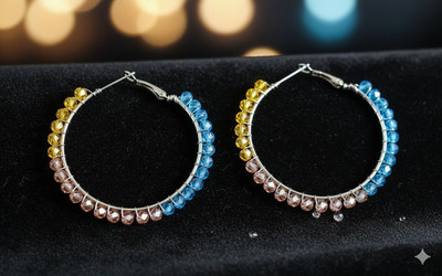 Priya International hoop earring Coral Alloy Hoop Earring