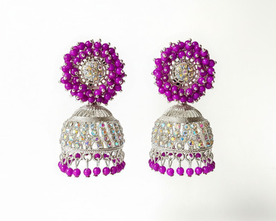 Ornafash Traditional Jhumki Earrings for Women and Girls Stainless Steel Jhumki Earring
