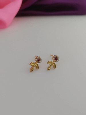 OmKrishiv NIVA Beads Brass Plug Earring