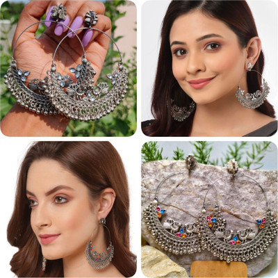 Ashir Chandbali Earrings Combo for Women & Girls | Chandbalis Earrings Alloy Chandbali Earring