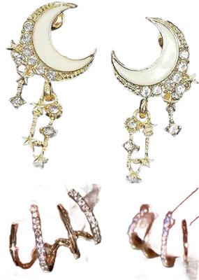 SVENT Combo Earing | Pearl Earrings Trendy | Party & Casual Jewelry for Women & Girls Alloy Earring Set