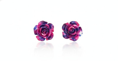 AARCHIS TRENDS Trendy Rose Earrings For Women Stainless Steel Stud Earring