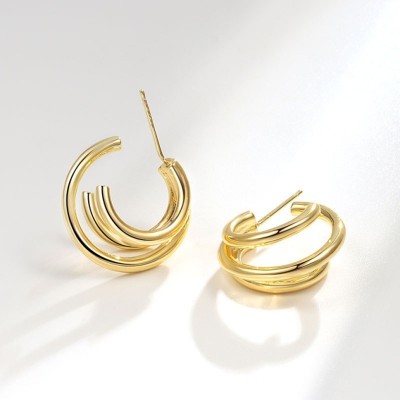 MYKI Twisted Hoop Earrings For Women & Girls Stainless Steel Hoop Earring