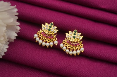 PINAAKA DARINI One Gram 1 gm Gold Coated Traditional Ethnic Daily Party Wear Stud Earrings Alloy Jhumki Earring