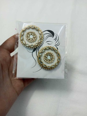 MANVI Arts Creation MAC-WOMEN-WHITE Fabric Stud Earring