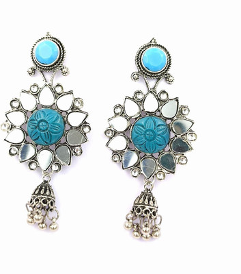 Lukello Silver-Plated Brass Earrings Brass Jhumki Earring