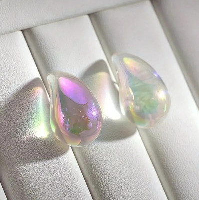 AKISON JEWELS Korean Earrings For Women Girls Fashion Earring Trendy Stylish Fancy Tear Drop Alloy Stud Earring