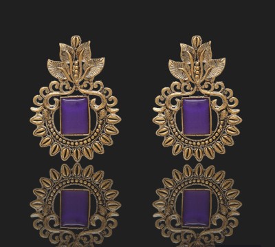 FFC-FASHION FOR CHOICE Trendy stunning big stone Alloy Chandbali Earring, Clip-on Earring, Stud Earring