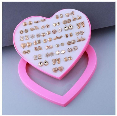 MEHAK CREATION Combo of 36 Pair(each pack) of Mix Design Set for Women and Girls. Plastic Stud Earring