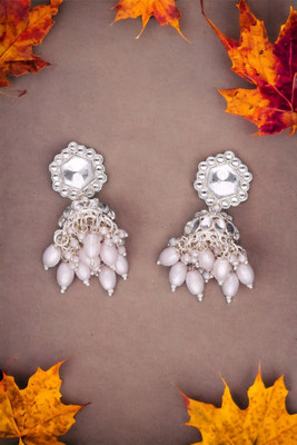 Vedda Pack of 1 Earring for Women & Girls Diamond Brass Drops & Danglers