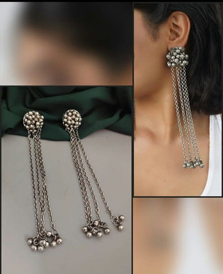 Ashir Combo of 4 Jhumki Earrings Ring, Nosepin Nath Anklet Payal for Women and Girls Alloy Drops & Danglers