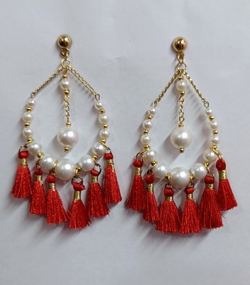 Futurefashion FFER-05 PEARL RESUME Pearl Alloy Tassel Earring