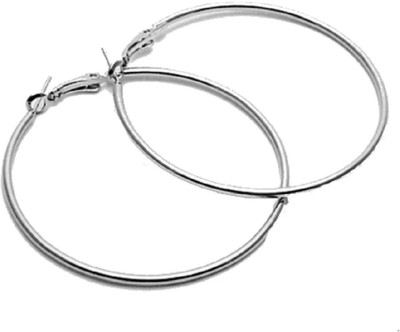 BNB Silver Loop Brass Hoop Earring
