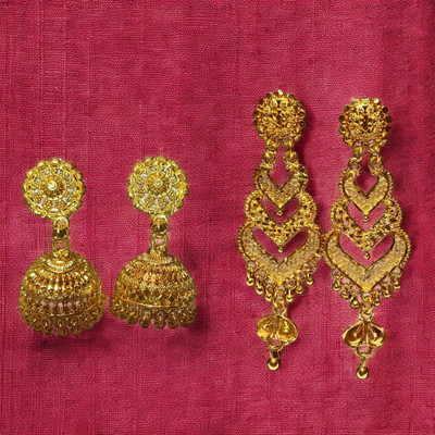 vami store Designer Golden For Women Party and For Wedding. Alloy Jhumki Earring