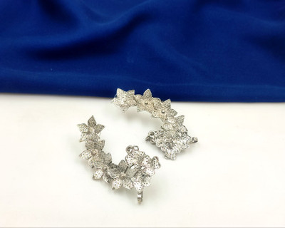 DVASU Elegant Flower Ear Cuff Brass Cuff Earring