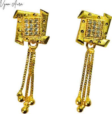 Vyom Aura GOLDEN EARRINGS Metal Hoop Earring, Earring Set, Jhumki Earring, Drops & Danglers