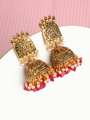 Bhagya Lakshmi wall Beads Alloy Earring Set