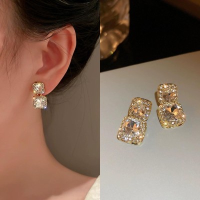 ARSTORE Korean Fashionable Gold Plated Earrings For Women & Girls Pack of 1 Pair Alloy Drops & Danglers