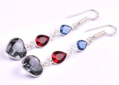 AAR Jewels Drop Dangle Earrings Topaz German Silver Drops & Danglers