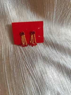 jeni Crystal stone earrings Copper Stud Earring